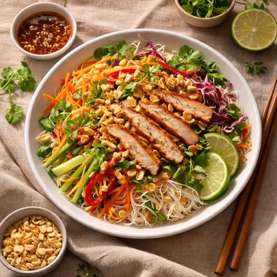 Chicken vermicelli salad