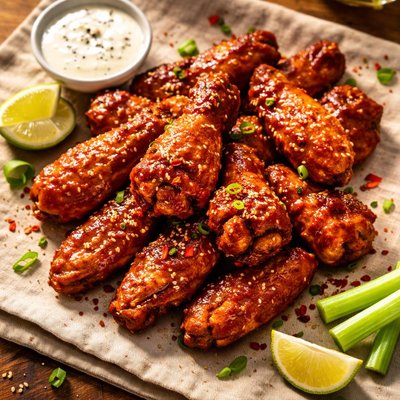 Chicken wings hot and spicy
