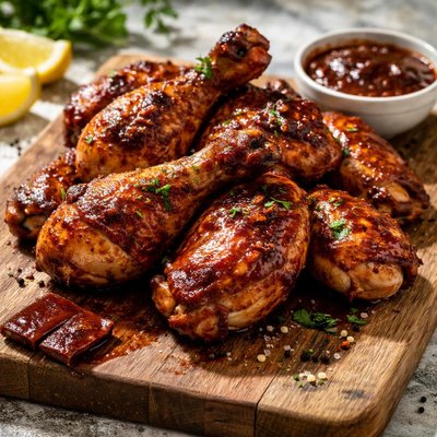 Chicken with barbecue sauce
