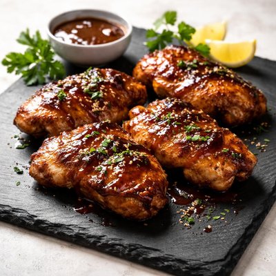 Chicken with barbeque sauce