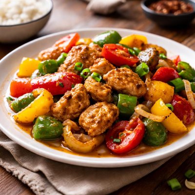 Chicken with bell peppers
