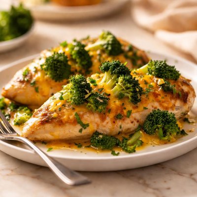 Chicken with broccoli and cheese