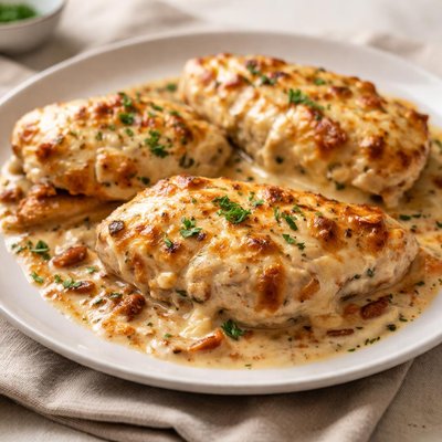 Chicken with cheese and sauce