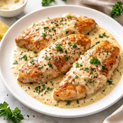 Chicken with creamy sauce