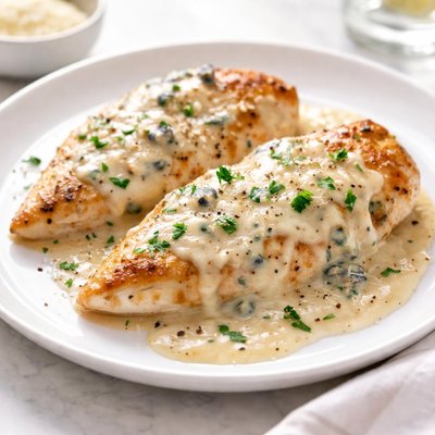 Chicken with four cheese sauce