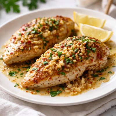 Chicken with garlic sauce