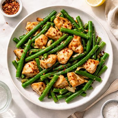 Chicken with green beans