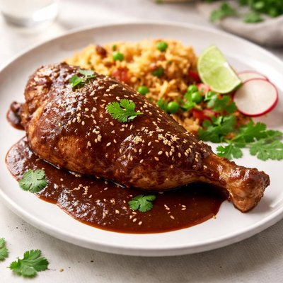 Chicken with mole sauce