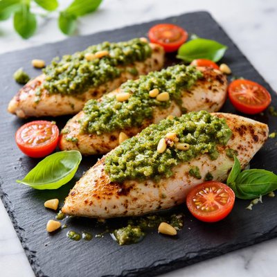 Chicken with pesto