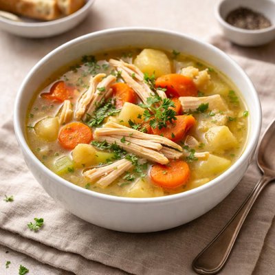 Chicken with soup