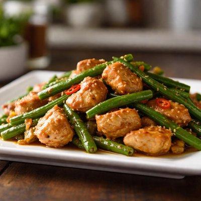 Chicken with string beans