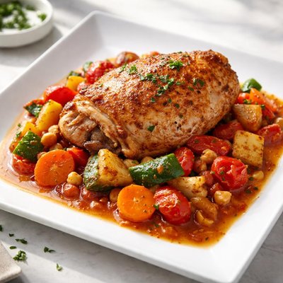 Chicken with vegetable stew