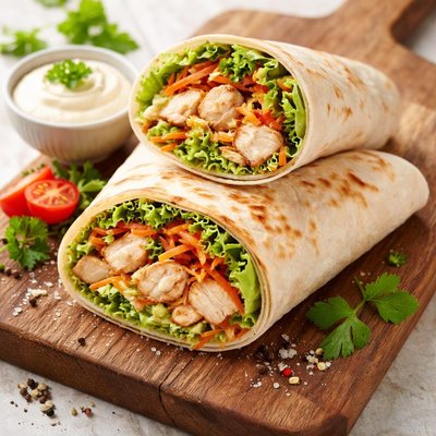 Chicken wrap mayonnaise
