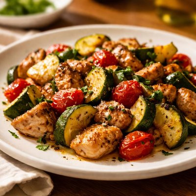 Chicken zucinni skillet