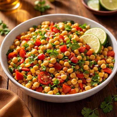 Chickpea and corn salad
