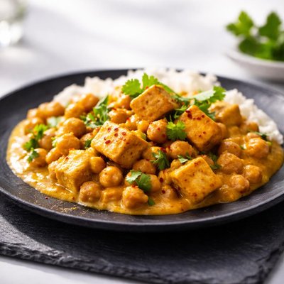 Chickpea and tofu curry