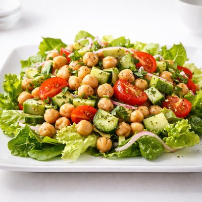 Chickpea lettuce salad