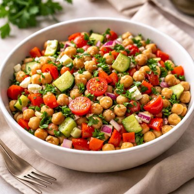 Chickpea vegetable salad