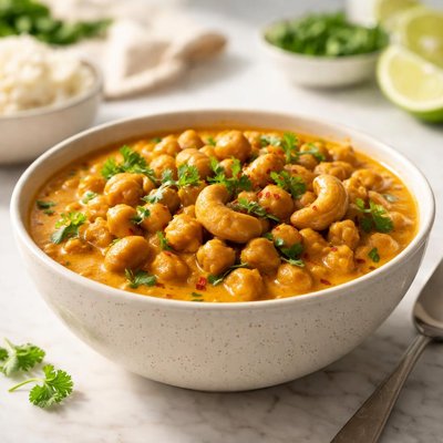 Chickpeas cashew curry