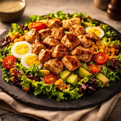 Chik fila cobb salad grilled nuggets double no bacon no cheese