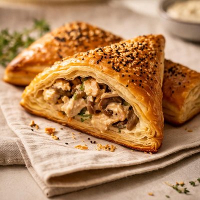 Chiken mushroom puff