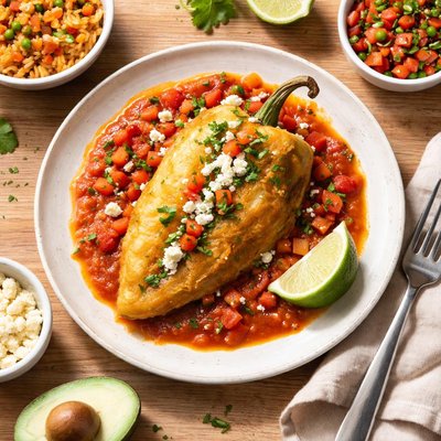 Chile relleno de queso