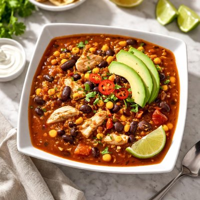 Chili bean soup with chicken