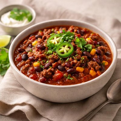 Chili beef and beans