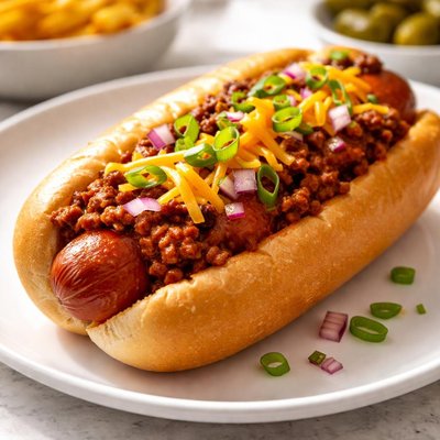Chili cheese dog