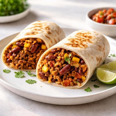 Chili con carne burrito