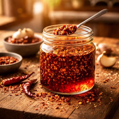 Chili crunch oil