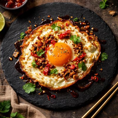 Chili fried egg