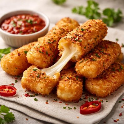 Chili fried mozzarella