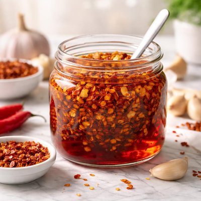 Chili garlic crisp oil