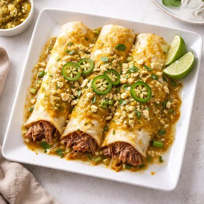 Chili hatch pork enchiladas