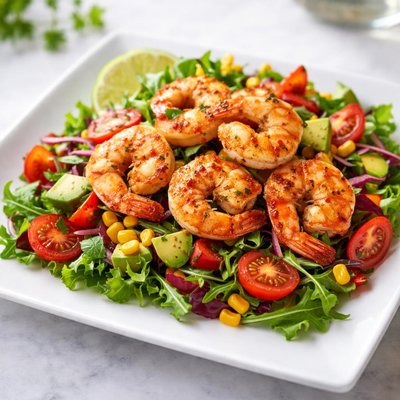 Chili lime shrimp salad