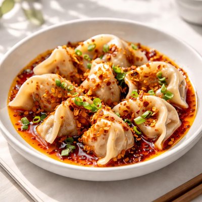 Chili oil dumpling