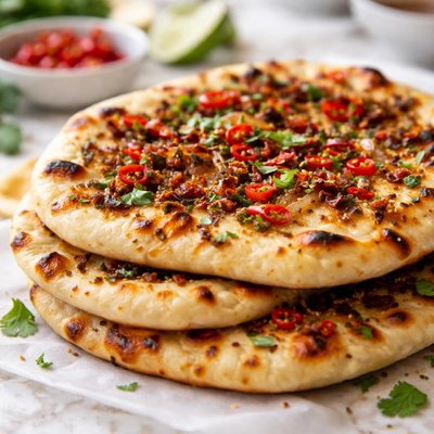 Chili onion naan