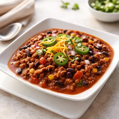 Chili with beans and ground meat