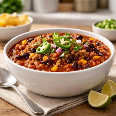 Chili with vegetarian meat