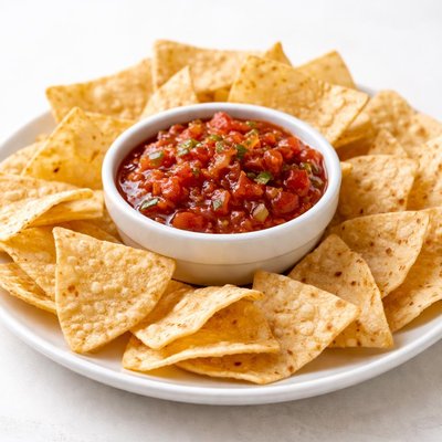 Chilis chips and salsa