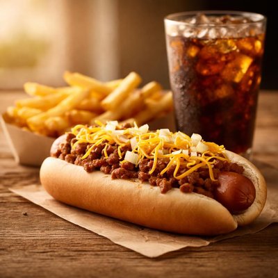 Chill cheese coney combo