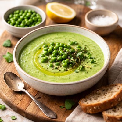 Chilled pea soup