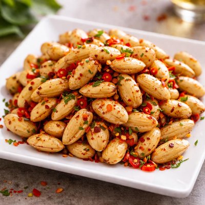 Chilli blanched almonds