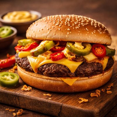 Chilli cheese burger king