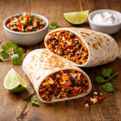 Chilli con carne beef burrito