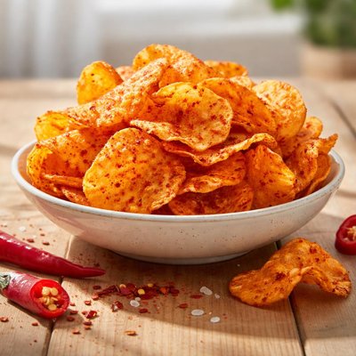 Chilli potato chips