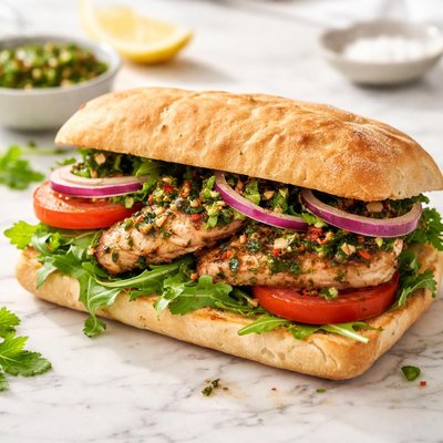 Chimichurri chicken sandwich