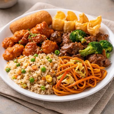 Chinese buffet plate