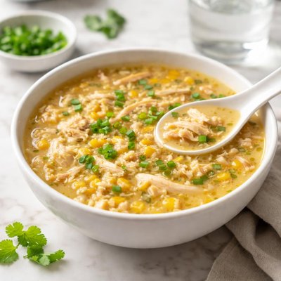 Chinese chicken and corn soup